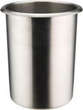 Winco 2 qt Silver Stainless Steel Bain Marie Pot Listed | Dishwasher safe, NSF listed, Great for Food Warmers, Hot Holding, Soups, Sauces and Steam Tables