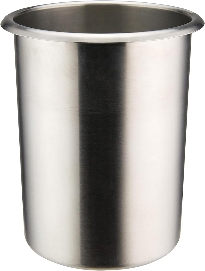 Winco 2 qt Silver Stainless Steel Bain Marie Pot Listed | Dishwasher safe, NSF listed, Great for Food Warmers, Hot Holding, Soups, Sauces and Steam Tables