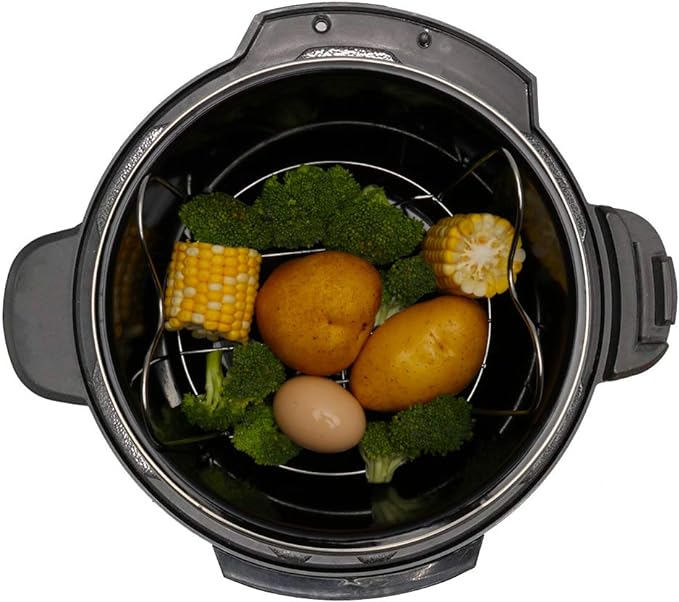 Steamer Rack Trivet with Handles Compatible with Instant Pot Accessories 3 Qt 5 Quart, Pressure Cooker Trivet Wire Steam Rack, Great for Lifting out Whatever Delicious Meats & Veggies You Cook