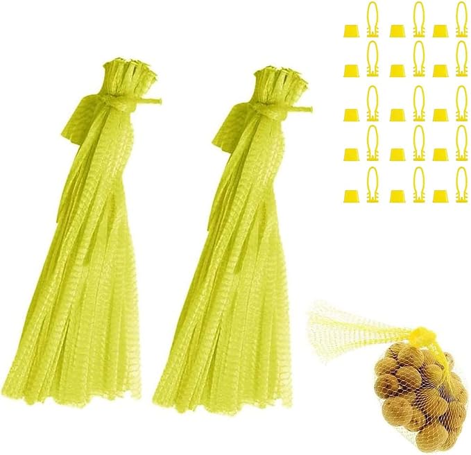 100pcs Egg Hatching Bags Strong Stretchable Plastic 15 inch Mesh Bag Reusable for Vegetables Fruits Toys