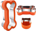 Dog Cookie Cutters Set 3 Piece -3 Different Sizes Of Dog, Bone, and Paw Print Cookie Mold Dog Bone Cutters Stainless Steel Shaped Cutters for Homemade Treats,Cakes and Cookies
