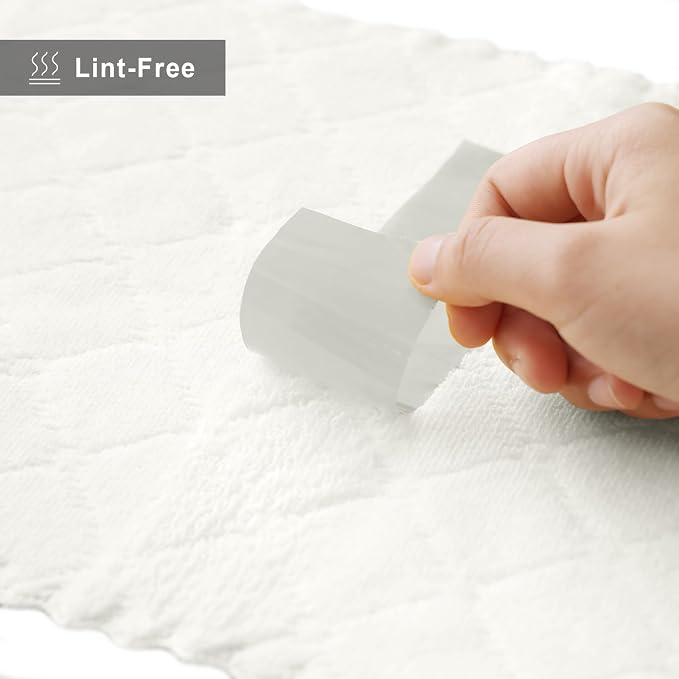 Homaxy 24 Pack Super Soft Absorbent Dish Towels, 10" x 20", White | Coral Velvet, Nonstick Oil Fast Drying Microfiber Cleaning Cloth, No Lint Dishcloths for washing and drying
