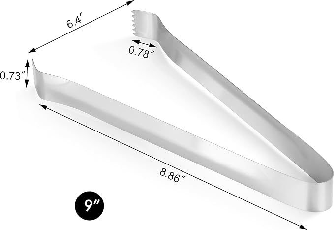 New Star Foodservice Commercial-Grade Pom Tongs (9-Inch - 6 Pack)