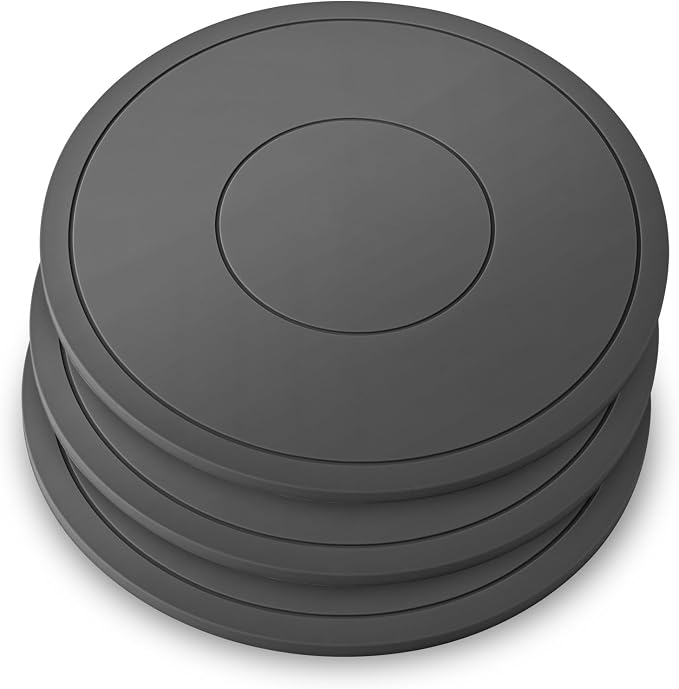 Silicone Trivet Mats 3 Pack Heat Resistant Pot Holders, Multipurpose Non-Slip Hot Pads for Kitchen Potholders, Hot Dishers, Jar Opener, Spoon Holder (Gray)