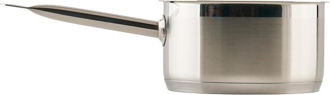 Winco 3 1/2 qt Heavy-Duty Stainless Steel Sauce Pan with Cover, 3.5 qt | Even heat distribution, Secure riveted handle, Great for Cooking, Food Preparation and Restaurant Kitchens