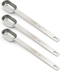 3PCS 1TSP(5ML) Measuring Spoon, Stainless Steel Long Handle Teaspoons | High Precision, Food-Grade Stainless Steel, ‌Rust-Free, Dishwasher-Safe, Easy-Read Markings, Multi-Purpose, Sturdy & Durable