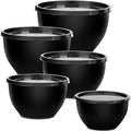 Greentainer Plastic Mixing Bowls with Lids Set for Kitchen, 5 Set Nesting Bowls for Mixing, Baking, Prepping, Cooking and Serving Food, Mixing Bowls Dishwasher, Microwave Safe