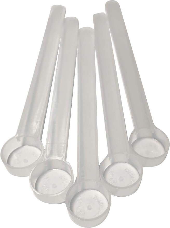 1/2 Teaspoon (2.5 mL) Long Handle Plastic Measuring Spoon for Coffee, Protein Powder, Pet Food, Spices, Grains, Dry Goods – Food-Grade BPA-Free (Pack of 5)