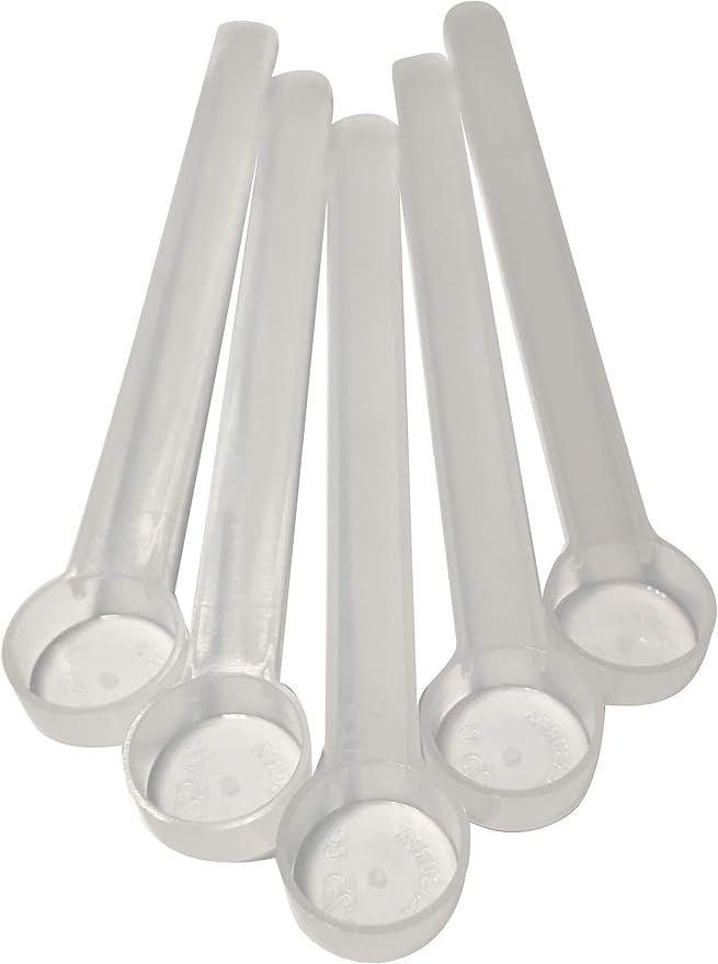1/4 Teaspoon (1.25 mL) Long Handle Plastic Measuring Spoon for Coffee, Protein Powder, Pet Food, Spices, Grains, Dry Goods – Food-Grade BPA-Free (Pack of 5)