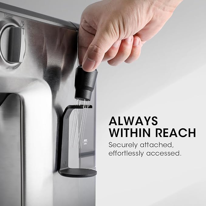 Aieve WDT Tool Espresso, Magnetic Coffee Distribution Tool Compatible with Ninja Luxe Cafe, 10 Needle Coffee Stirrer for Breville Barista Espresso Accessories (Magnetic & Adhesive Mount)