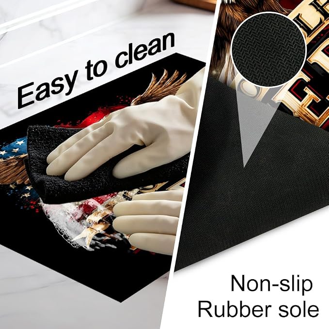 Patriotic Eagle Stove Top Cover 28.35x20.47 in Non Slip | Heat Resistant Cooktop Protector Mat with Non-Slip Backing, Scratch Protection and Countertop Drying Mat.