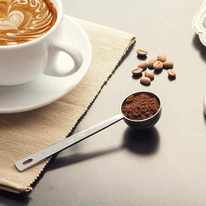 Stainless Steel 1 Tablespoon Measuring Coffee Scoop Spoon, Set of 5