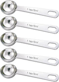 5PCS 1tsp(1/3tbsp, 5 ml) Measuring Spoon Teaspoons Stainless Steel Measure Spoons for Precise Cooking, Baking and Spices Measurement