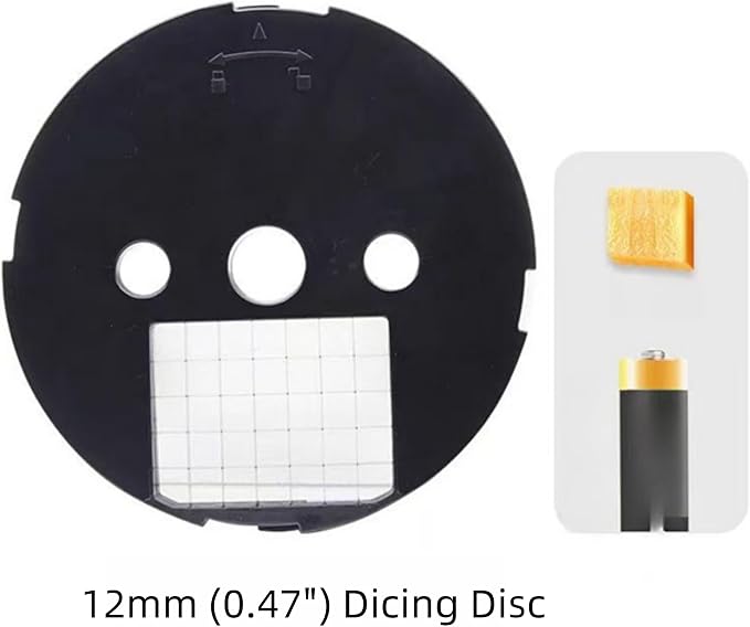 Replacement Blades & Discs for 4-in-1 K8600/K8600B Electric Vegetable Slicer (12mm Dicing Disc)