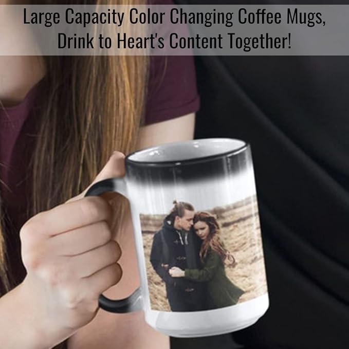 TANGLONG 15oz Tazas Magicas Para Sublimacion Mug Set of 12-Color Changing | Ceramic Cup,Tazas Para Sublimar for Milk, Hot Cocoa,Sublimation Blanks,Heat Sensitive Coffee Mugs for homemade gifts