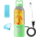 Portable 14OZ Juicer， High-Powered at 175W for Smoothies, Ice Blending, Juicing, and Food Processing ， Compact, Convenient, and Versatile (Green)