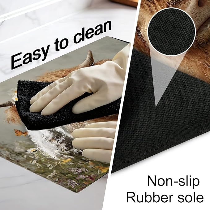 Highland Cow Glass Stove Top Cover 28x20 Inch Decorative Stove Cover | Heat Resistant Cooktop Protector Mat with Non-Slip Backing, Scratch Protection and Countertop Drying Mat.