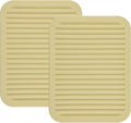 Beige Silicone Trivets Mats for Hot Dishes and Hot Pots, Hot Pads for Countertops, Tables, Pot Holders, Spoon Rest Small Drying Mats Set of 2 Many Colors for Your Choose