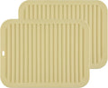 Silicone Trivets for Hot Dishes, Pots and Pans, Hot Pads for Kitchen Counter, Silicone Pot Holders Mats, Heat Resistant Mat for Quartz Countertops, Table Non Slip Trivet Mat Set Beige