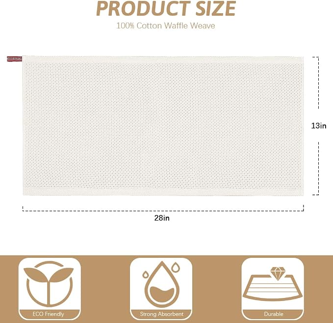 Nialnant 6 Pcs Kitchen Towels, 100% Cotton, 13 x 28 in | Kitchen Hand Towels, Super Soft And Absorbent Tea Towel, Dish Towels for Kitchen