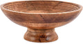 FRUIT BOWL Mango Wood Round Shaped Serving Bowl For Fruit,Dessert Platter Tray Dish Kitchen Dining Fruit,Dessert,Snack (12" x 12" x 5")