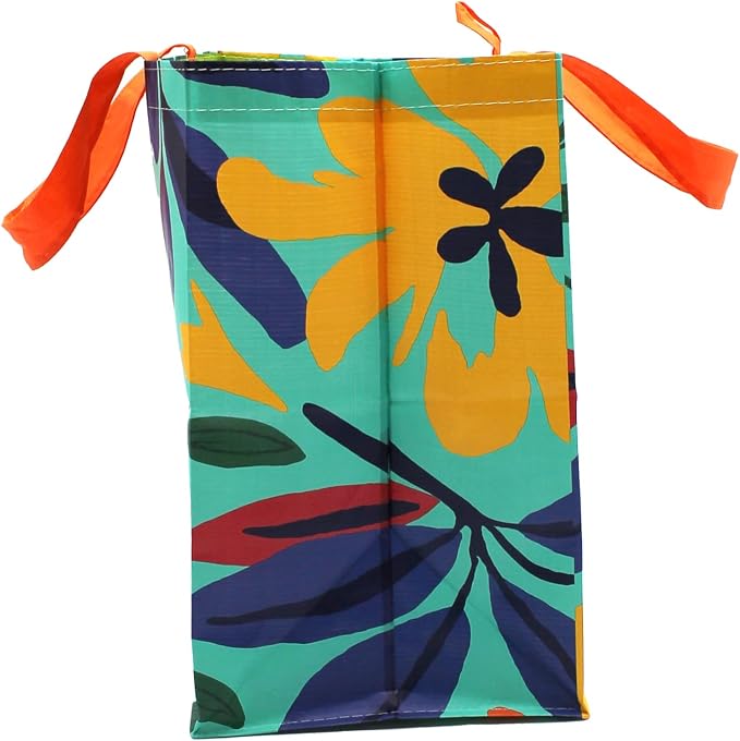 Earthwise Reusable Grocery Bags – Gift Totes, Foldable & Water‑Resistant Shopping Bags, Durable Multi‑Use Eco Bags with Spring Designs (6 Pack)