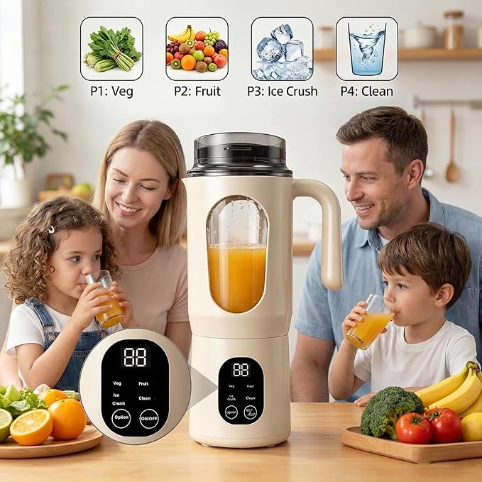 Portable Blender 20oz Personal Electric Juicer Cup with 12 Blades Auto Cleaning，Rechargeable Travel Blender for Smoothies, Shakes, Salsa, Ice Crushing & Frozen Drinks,with Lid for Direct Drinking