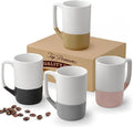 Large Ceramic Coffee Mug Set of 4, 16 oz Tea Cups with Handle, Porcelain Mug for Latte, Hot Tea, Cappuccino, Milk, Cocoa, Microwave & Dishwasher Safe Cups for Men Women Mug Lovers, Housewarming Gift