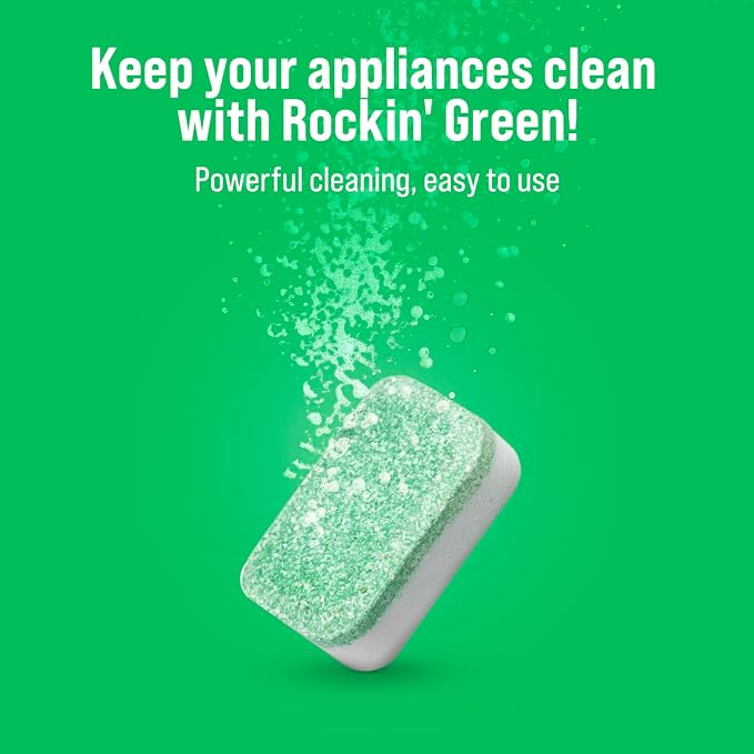 Rockin' Green Multi-Purpose Cleaner Citrus Lime 24 Pk | Deep Cleaning, Deodorizing, for Dishwashers Washing Machines Garbage Disposals, Removes Odor and Residue