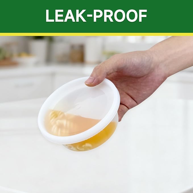 Dealusy 50 Set 8 oz Deli Containers with Lids | Leak-Proof BPA Free Plastic Take Out Bowls, Food Storage Containers for Takeout, Freezer, Microwave & Dishwasher Safe