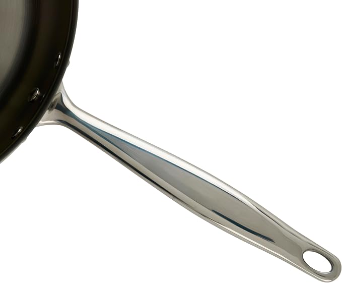 WINCO Tri-Ply Frying Pan, Silver | Induction compatible, Even heat distribution, Great for Sauteing, Searing, Frying and Restaurant Kitchens