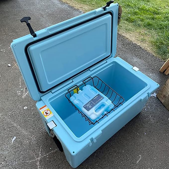 Cooler Basket for RTIC 65,Inside Dry-Goods Basket Compatible with Igloo Trailmate 50/52 Qt and Overland 50/72 Qt,Stainless Steel Wire Cooler Rack