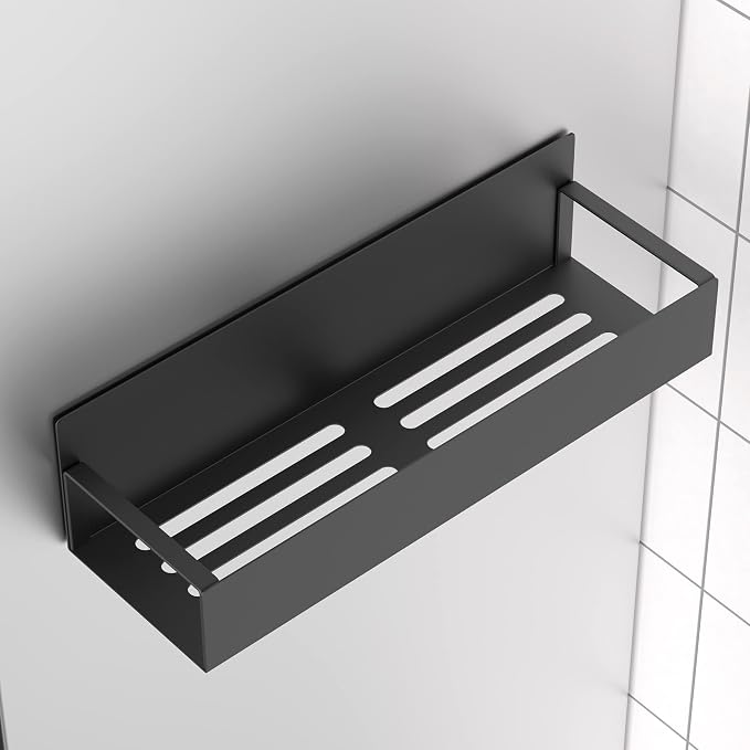 Metal Magnetic Spice Rack for Refrigerator Black, 6 Pack | Magnetic Shelves Heavy Duty for Fridge in Kitchen, Seasoning Storage Organizer, For Oven Washer and Dryer, For Heavier Items