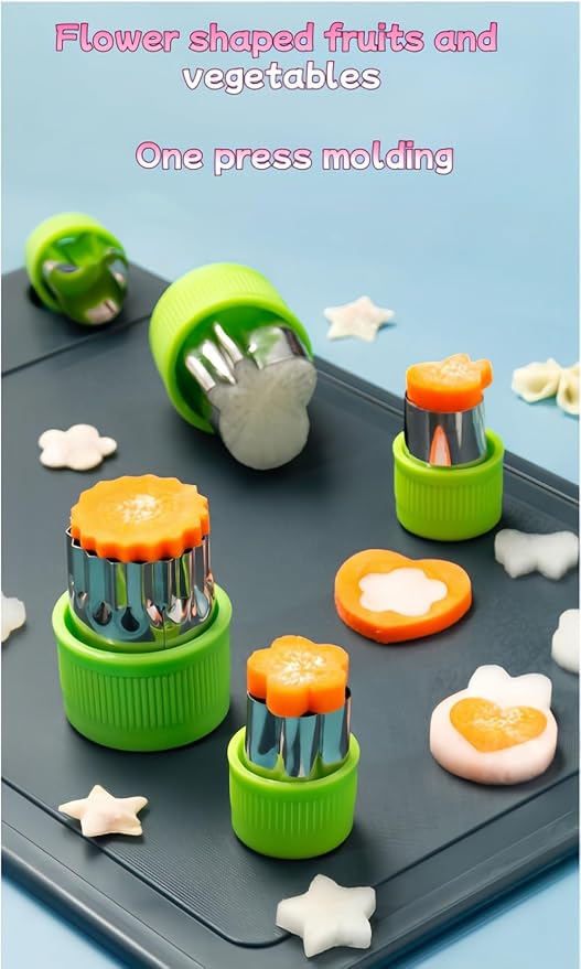 12-Piece teenager Cookie Cutters Set-Stainless Steel&BPA-Free Shapes for Baking (Bear,Rabbit,Star,Flower) DIY Cookies,Mini Pies,Fondant,Veggies|Dishwasher Safe,Gift for teenager & Parents (12, Green)