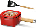Audecook 2L Hot Pot Electric, Non-Stick electric pot, Portable Pot lazy | Dual Power Control Electric Pot For Cooking Steak, Egg, Ramen, Oatmeal & Soup | Portable Pot for Dorm, RV, Travel & Camping