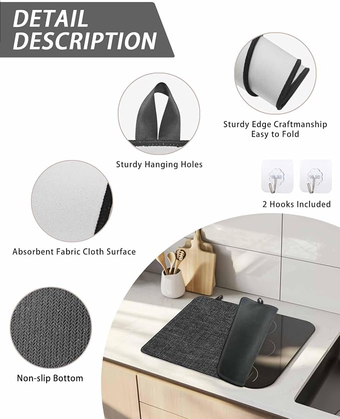 Stove Top Covers for Electric Stove 24x21 Inches, Vintage Black HeatResistant Glass Cooktop Protector, Farmhouse Retro Solid Color Linen Texture Ceramic Stovetop Countertop Covers Mat, Oven Cover
