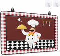 Stove Top Covers for Electric Stove 24x21 Inches, Fat Chef HeatResistant Glass Cooktop Protector, Red Gourmet Kitchen Red Black Buffalo Plaid Ceramic Stovetop Countertop Covers Mat, Oven Cover