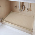Heavy Duty Silicone Under Sink Mats for Kitchen Waterproof 40" x 19", Extra Thick Under Sink Rubber Mat Drip Tray, Raised Edge Under Sink Liner,Prevent Drips, Leaks, Spills,Beige