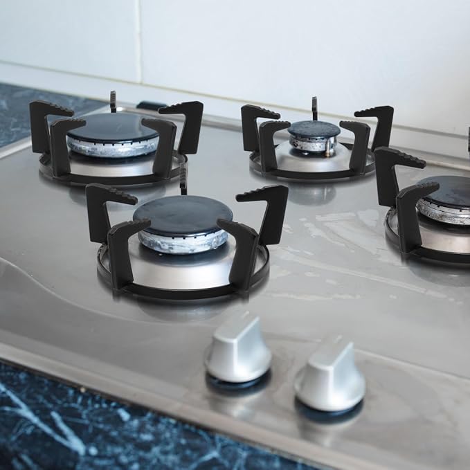 OSALADI Wok Stand Wok Cast Iron Gas Stove Rack with Five Foot Non-slip and time saving for Home Kitchen Gas Stove Cooktop Accessories (Black)