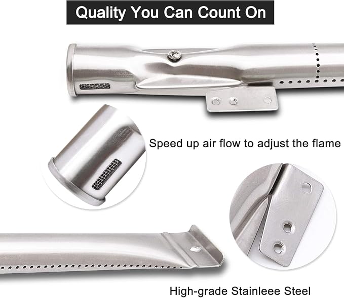 Criditpid Grill Burner Tubes Replacement for Nexgrill 6 Burner 720-0898 720-0898A, Nexgrill 720-0888 720-0888N 720-0830H 720-0783E, Gas Grill Pipe Burners for Kenmore, Kitchen Aid, BBQ Pro.(6 Pack)