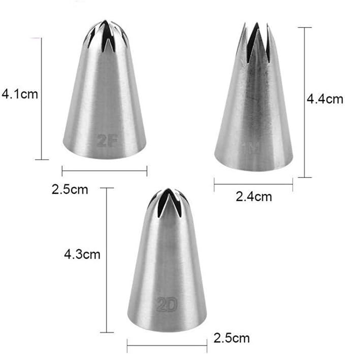 Symphony Wire Tips, Stainless Steel Icing Piping Nozzles For Pastry Fondant Tools (grass & flower)