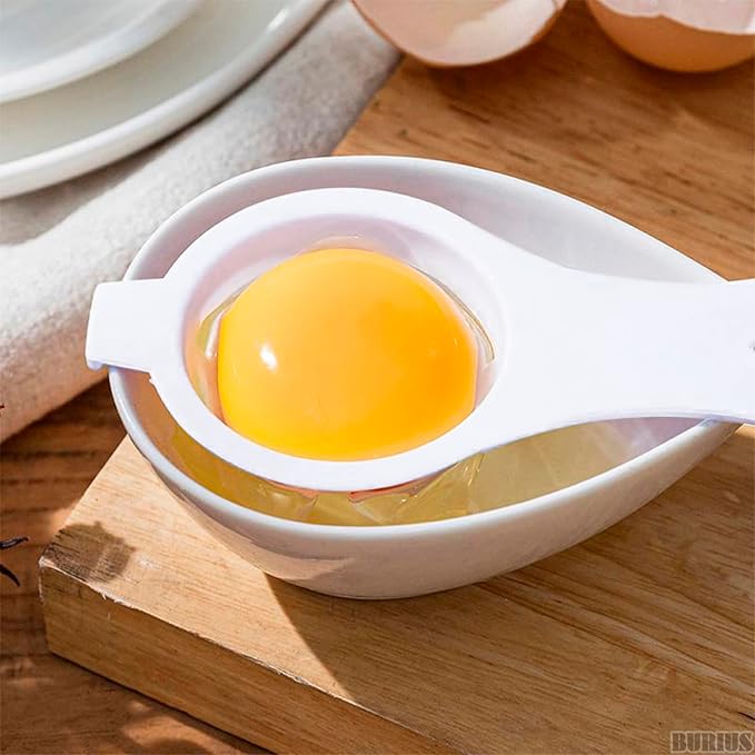 BURIUS Egg Yolk White Separator 3-Pack - Egg Divider Filter Tool - Kitchen Baking Gadget