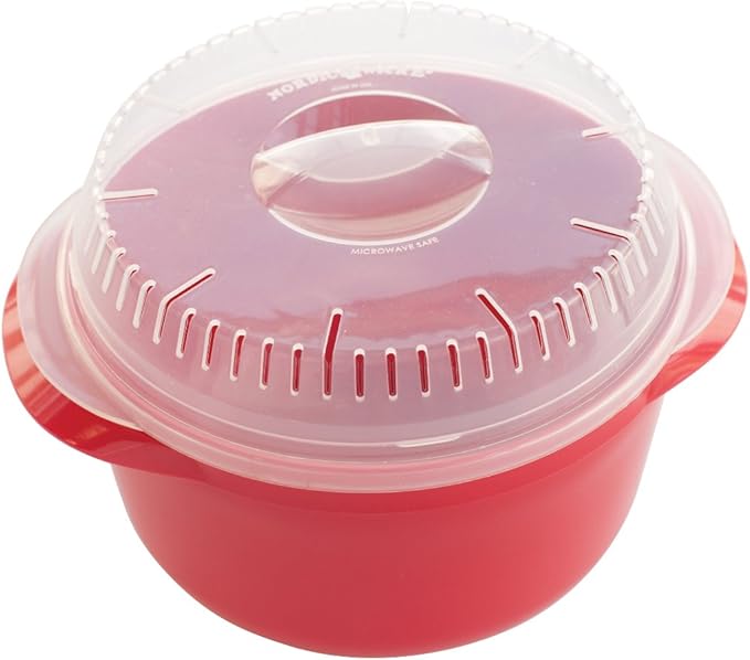 Nordic Ware Microwave Multi-Boiler, 5.5 Cup, Red