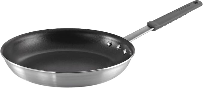 Tramontina Professional 12-Inch Non Stick Large Frying Pan | Heavy-Gauge Aluminum Skillet with Reinforced Nonstick Coating, Gray Handle, Dishwasher and Oven Safe
