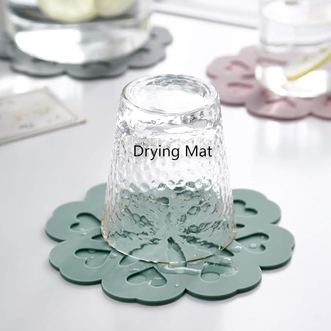 Set 4 Silicone Trivet Mat - Hot Pot Holder Hot Pads for Table & Countertop - Trivet for Hot Dishes - Non-Slip & Heat Resistant Modern Kitchen Hot Pads for Pots & Pans, Assort 4 Colors