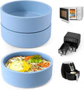 3Pcs ZHYEEDAA Silicone Egg Molds for Air Fryer & Microwave – Reusable Individual Egg Bite Maker, BPA Free & Dishwasher Safe, Perfect for Keto Breakfast, Meal Prep & Egg Bites (Blue)