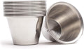 Ramekins Stainless Steel Condiment Sauce Cups, Metal Ramekins, Commercial Grade, Multifunctional, Ideal for All Hot and Cold Sauces, Individual Portion Cups (24, 3 oz)