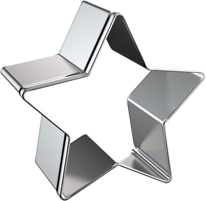 Pentagram Star Cookie Cutter Set Large - 5 Inch, 4 Inch, 3 Inch, 2 Inch - Geometric Cookie Cutters Shapes Molds - Stainless Steel