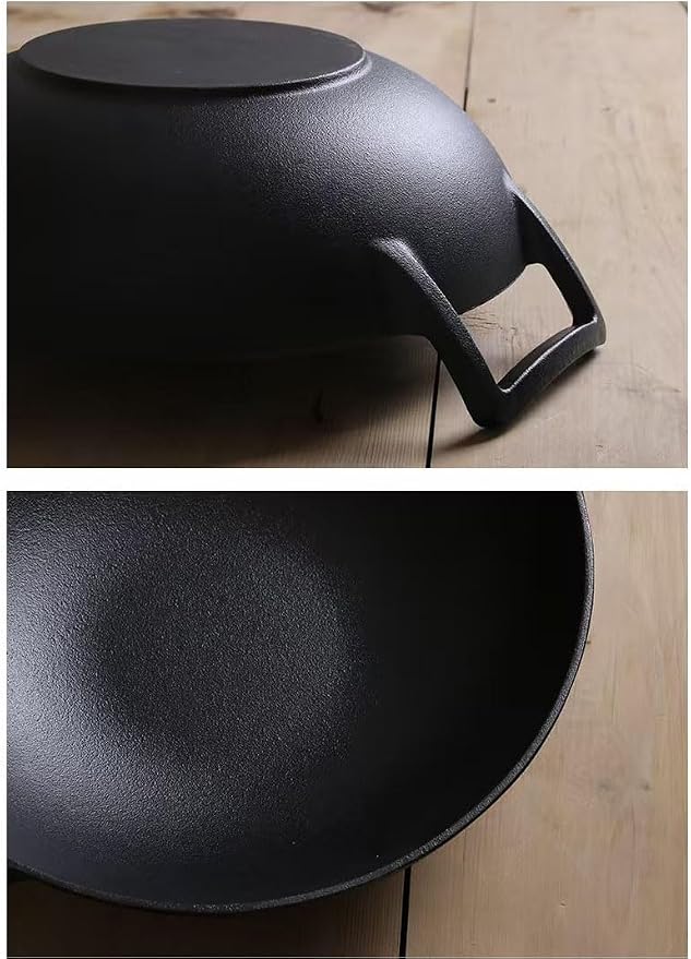 Cast Iron Wok with Lid (Wok with Lid 12 inch) | Cast Iron Wok