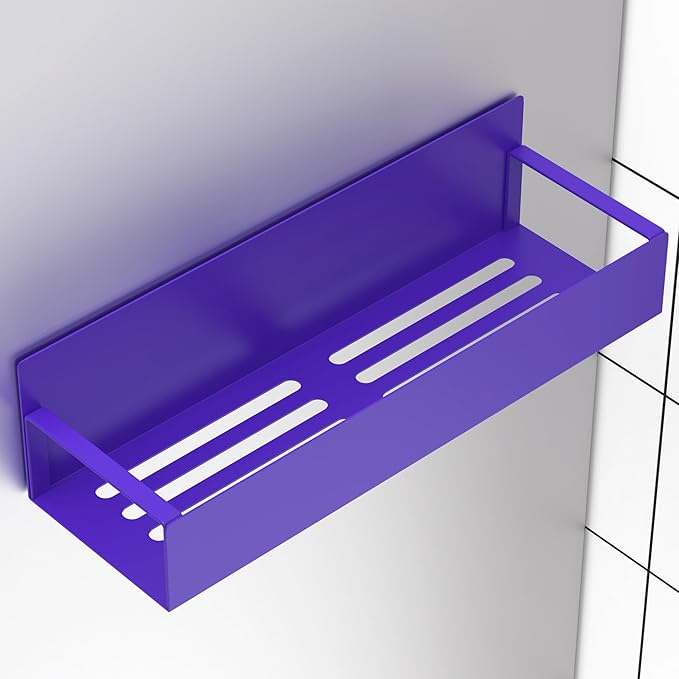 4 Pack Magnetic Spice Storage Rack Organizer for Refrigerator and Oven, Purple Fridge Organizers and Storage | Magnetic Shelves Heavy Duty for Fridge in Kitchen, Seasoning Storage Organizer, For Oven Washer and Dryer, For Heavier Items